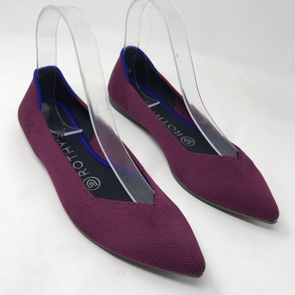 Rothy's Shoes - Rothys Orchid Purple Point Toe Flats Retired.